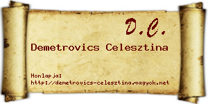 Demetrovics Celesztina névjegykártya