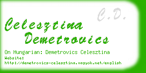 celesztina demetrovics business card